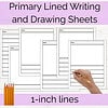 1 Primary Lined Writing and Drawing Pages