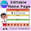 1 Editable Name Practice Worksheet | Canva Template | Trace, Build & Write Your Name | PreK & Kindergarten