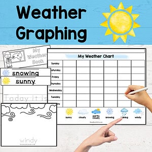 Weather Graphing Unit for PreK–1st Grade | Printable Math Graphing Activities & Weather Journal