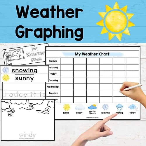 Weather Graphing Unit for PreK–1st Grade | Printable Math Graphing Activities & Weather Journal