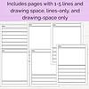 2 Primary Lined Writing and Drawing Pages