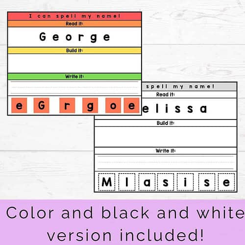 3 Editable Name Practice Worksheet | Canva Template | Trace, Build & Write Your Name | PreK & Kindergarten