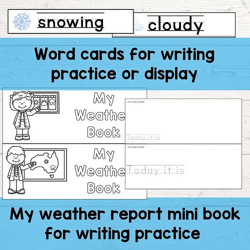 Weather Graphing Unit for PreK–1st Grade | Printable Math Graphing Activities & Weather Journal