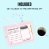 Digital gratitude jar printable for homeschoolers, featuring a tablet with a gratitude jar template and a cup of coffee, ideal for fostering gratitude in homeschooling environments.