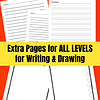 Homeschool Writing & Drawing Pages Printable homeschool writing and drawing pages for kids, ideal for all learning levels, featuring fun dinosaur-themed templates for creative education.
