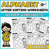 Flag Logo Letter Recognition Cut-and-Paste Sorting Worksheets (Kindergarten A–Z)