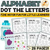 Flag Logo Dot-the-Letter Alphabet Worksheets for Preschool Homeschool