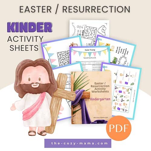 Easter Resurrection Activity Game Sheets Kindergarten