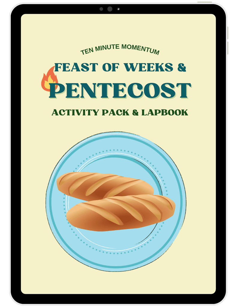 Feast of Weeks and Pentecost activity pack featuring a colorful lapbook and engaging activities for homeschooling. Perfect for teaching children about the significance of Pentecost and biblical celebr.