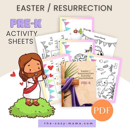 Pre-K Easter Resurrection Activity Sheets