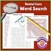 Homeschool Resource Co. Dental Care Word Search Dental Care Word Search Puzzle for Homeschool Learning.