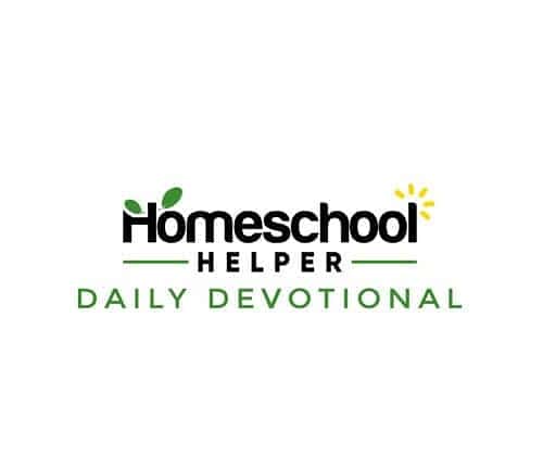 Homeschool Helper daily devotional logo featuring a leaf and sun icon, emphasizing faith-based homeschooling resources and daily spiritual growth.