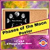 Phases of the Moon Poster Educational poster illustrating the 8 phases of the moon, ideal for homeschooling science lessons and astronomy education.