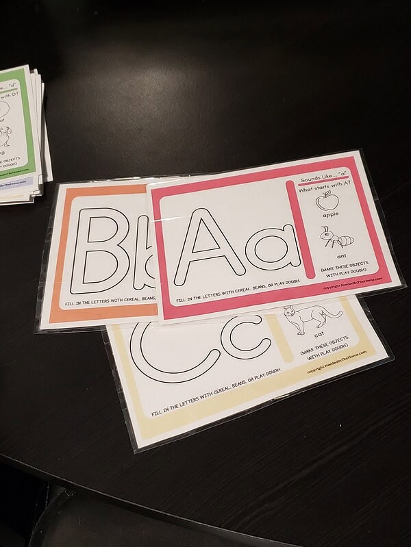 Homeschool Resource Co. Alphabet Learning Cards Colorful alphabet learning cards for homeschooling, featuring large letters and engaging images to help children learn the alphabet and develop early literacy skills.