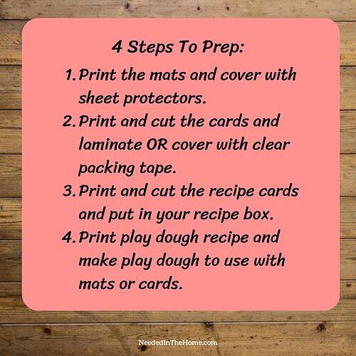 Homeschool Resource Co. - Step-by-step printable recipe card instructions for homeschooling activities.