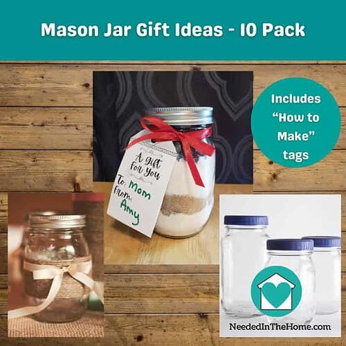 10 Mason Jar Gift Recipes Tags and Baking Instructions Kit, 25 printable pages