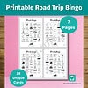 Printable Road Trip Bingo, 28 Unique Travel Game Cards (PDF Print), Vacation Activity automobile, Field Trip