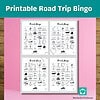 Printable Road Trip Bingo, 28 Unique Travel Game Cards (PDF Print), Vacation Activity automobile, Field Trip