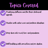 Mastering Language and Writing Skills Educational infographic on language mastery, voice practice, mood and tone, and punctuation skills for homeschooling.
