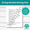 30 day moving plan 17 pages 700px Home Moving Plan - 30 Day Checklist for Parents, Detailed Day, Move List