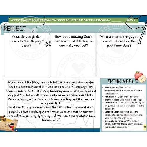 Homeschool Resource Co. Homeschool Bible Study Reflection Worksheet for Kids.