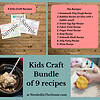 Kids Craft Bundle (1) Kids Craft Recipes, Play Dough, Slime, Bubbles, Finger & Fabric Paint, Chalk (PDF Print)