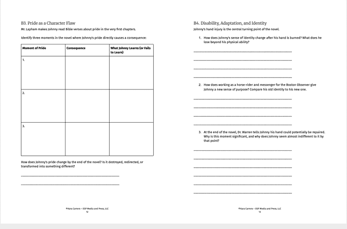 Homeschool Resource Co. educational worksheet for pride and identity Educational worksheet on pride, consequences, and identity for homeschooling students.