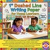 Homeschool Dashed Line Writing Paper for Kids Bright and engaging dashed line writing paper designed for preschool and early elementary students to practice handwriting skills and letter formation.