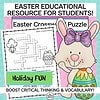 Easter Educational Resource for Students Easter crossword and puzzle for homeschoolers, focusing on holiday fun, critical thinking, and vocabulary building. Perfect for engaging children in educational activities during Easter.