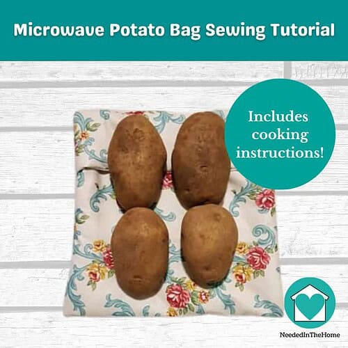 Potato Bag PDF Pattern, Microwave Potato Bag Sewing Tutorial Plus Photos Materials List and Cooking Instructions, potato bag instructions