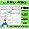 reading comprehension Free Mood and Tone in Literature Full Curriculum Unit for Grades 5-High School