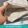 Elegant fabric bag for homeschooling projects.