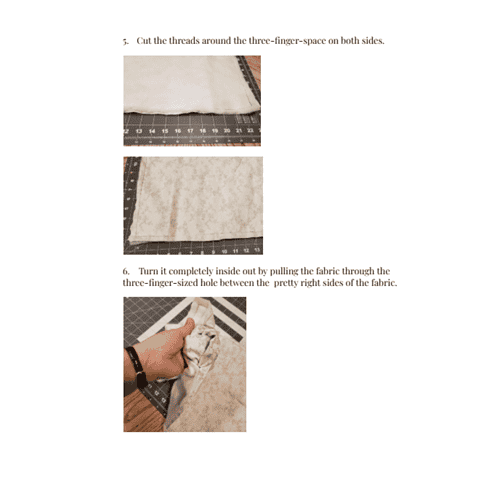 Homeschool Resource Co. sewing tutorial Detailed sewing fabric step-by-step guide for homeschool projects.