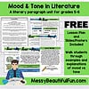 tone and mood Free Mood and Tone in Literature Full Curriculum Unit for Grades 5-High School