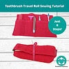 Toothbrush Travel Roll Sewing Tutorial, Terrycloth Pouch (PDF Pattern), Sew A Roll Up Bathroom Divider