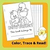 Homeschool Easter Friends Coloring Book Easter-themed coloring book featuring cute ducklings and eggs, perfect for homeschool activities and early learning. Includes tracing and reading exercises for young children.