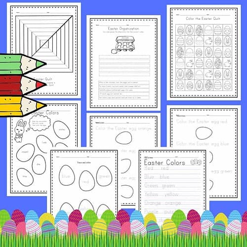 Color Words | Easter Practice Easter-themed educational activity focusing on color recognition and vocabulary with printable worksheets for children.