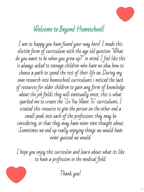 Homeschool Resource Co. Homeschool curriculum for teenagers and older children, focusing on career exploration and professional skills development.