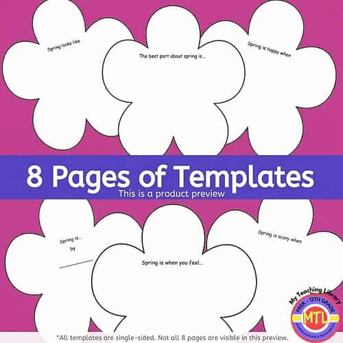 Flower Shape Book - Spring writing and Drawing preview Spring Writing and Drawing Flower Shape Book: Unleash Imagination