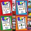 Homeschool U.S. Regions Geography Scrapbooking Set U.S. regions scrapbook covers featuring Northeast, South, Midwest, and West regions with colorful maps and icons for homeschool geography activities.