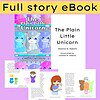Instagram TPT cover (1) Full Story eBook The Plain Little Unicorn by Jessica D. Adams Illustrated by Janelle M. Adams