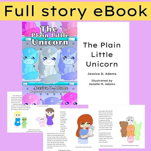 Full Story eBook The Plain Little Unicorn by Jessica D. Adams Illustrated by Janelle M. Adams