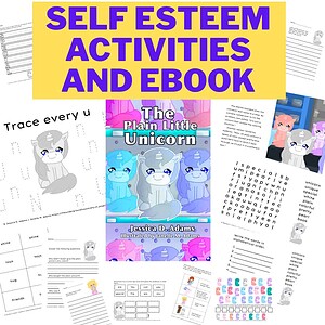 Social Emotional Learning Activities Self Esteem Unicorn Reading Printables