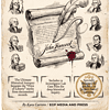 Homeschool Resource Co. - The Signers' Sacrifice Historical document illustration of American colonists signing the Declaration of Independence.