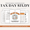Homeschool Tax Day Study for Upper Elementary with interactive activities and resources for teaching taxes and financial literacy.