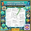 Understanding the 5 Themes of Geography for Homeschool Learning Educational worksheet on the 5 themes of geography, including location, place, region, movement, and human-environment interaction, designed for homeschool students.