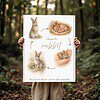 Rabbit Lifecycle Educational Poster for Homeschool Learning Educational poster illustrating the lifecycle of a rabbit, including stages from newborn to adult, ideal for homeschooling science and biology lessons.