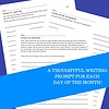 Homeschool writing prompts for November, perfect for engaging students in daily creative writing activities during homeschool lessons.
