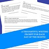Homeschool January Writing Prompts Homeschool January writing prompts journal page for students to practice daily writing and reflection during the month of January.