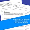 Homeschool writing prompts for February, including themes like Copernicus' birthday and Inventors' Day, designed to inspire student creativity and critical thinking in a homeschool setting.